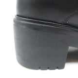 Moncler Viviane Side-Zip Combat Boots Black Leather Size 38