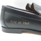 Woman by Common Projects 6132 Flat Loafers Black Leather Size 37