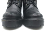 Moncler Viviane Side-Zip Combat Boots Black Leather Size 38