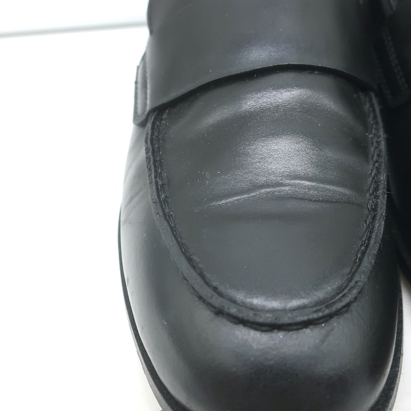 Woman by Common Projects 6132 Flat Loafers Black Leather Size 37