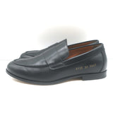 Woman by Common Projects 6132 Flat Loafers Black Leather Size 37