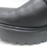Moncler Viviane Side-Zip Combat Boots Black Leather Size 38