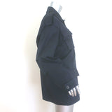 Nili Lotan Lorenzo Military Parka Jacket Navy Cotton Twill Size Medium NEW