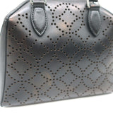Alaia Arabesque Laser Cut Leather Mini Tote Bag Black