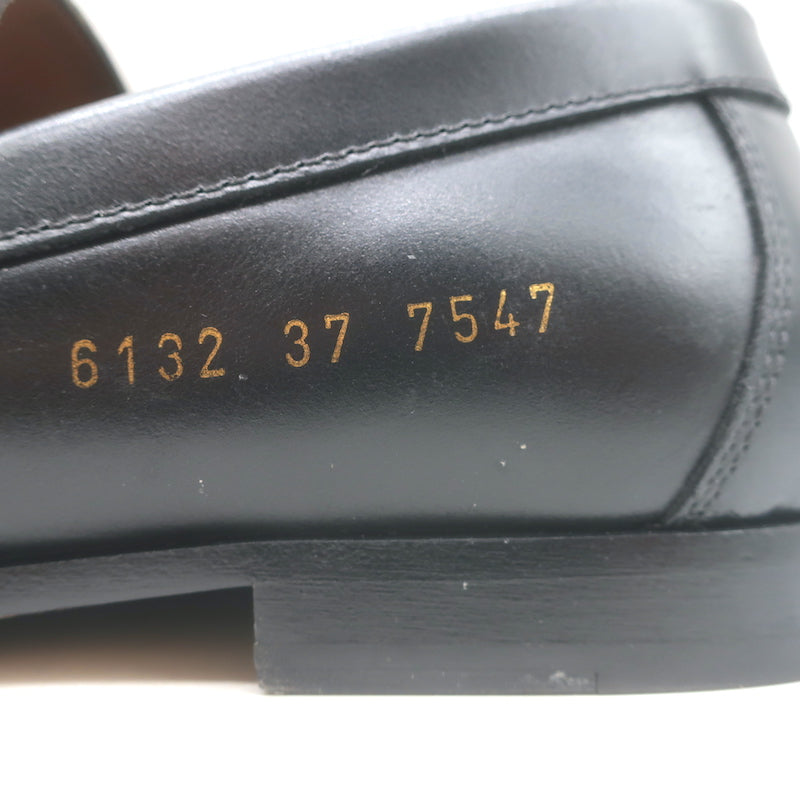 Woman by Common Projects 6132 Flat Loafers Black Leather Size 37