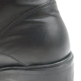 Moncler Viviane Side-Zip Combat Boots Black Leather Size 38