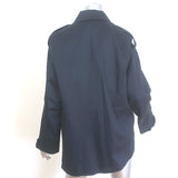 Nili Lotan Lorenzo Military Parka Jacket Navy Cotton Twill Size Medium NEW