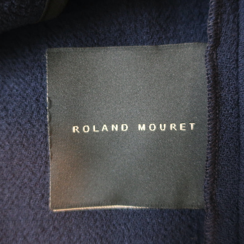 Roland Mouret Royston Cap Sleeve Sheath Dress Navy Wool Crepe Size US 6