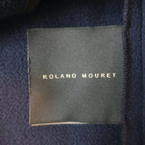 Roland Mouret Royston Cap Sleeve Sheath Dress Navy Wool Crepe Size US 6