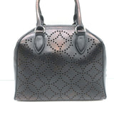 Alaia Arabesque Laser Cut Leather Mini Tote Bag Black