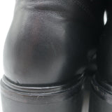 Moncler Viviane Side-Zip Combat Boots Black Leather Size 38