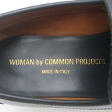 Woman by Common Projects 6132 Flat Loafers Black Leather Size 37