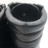 Moncler Viviane Side-Zip Combat Boots Black Leather Size 38