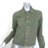 L'Agence Celine Slim Fit Jean Jacket Juniper Stretch Cotton Size Extra Small