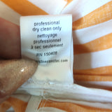 Caroline Constas Onira Twist-Front Off the Shoulder Top Orange Stripe Size Small