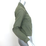 L'Agence Celine Slim Fit Jean Jacket Juniper Stretch Cotton Size Extra Small