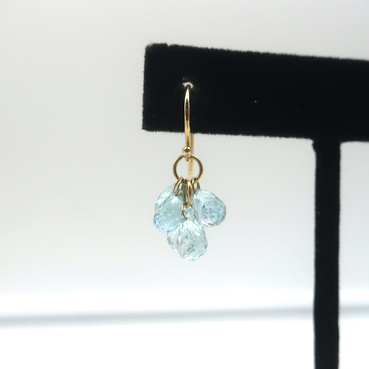 Tiffany &amp; Co. Briolette Aquamarine Dangle Earrings 18k Gold