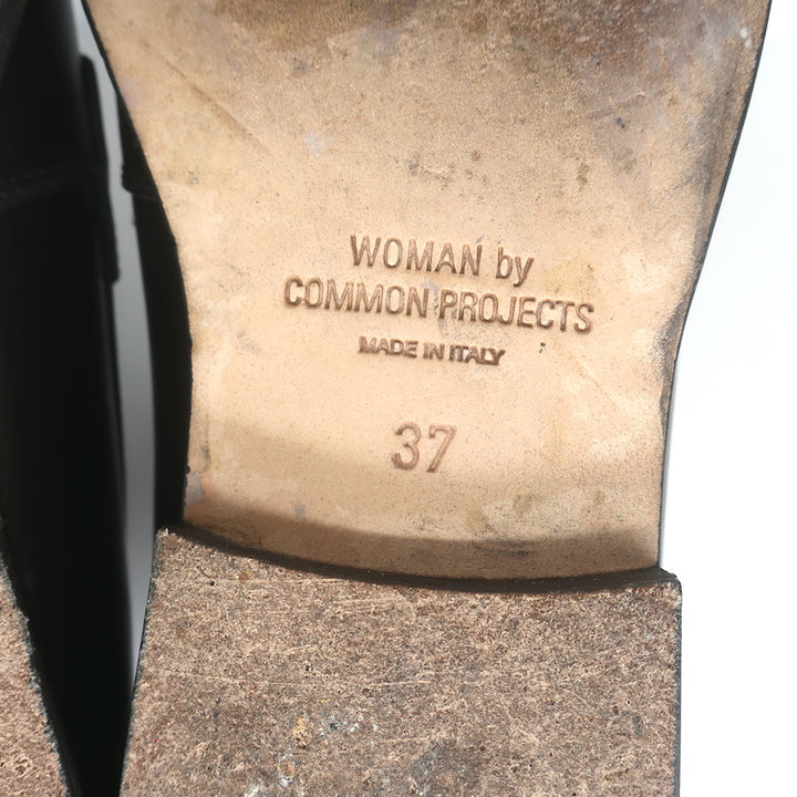 Woman by Common Projects 6132 Flat Loafers Black Leather Size 37