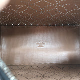 Alaia Arabesque Laser Cut Leather Mini Tote Bag Black