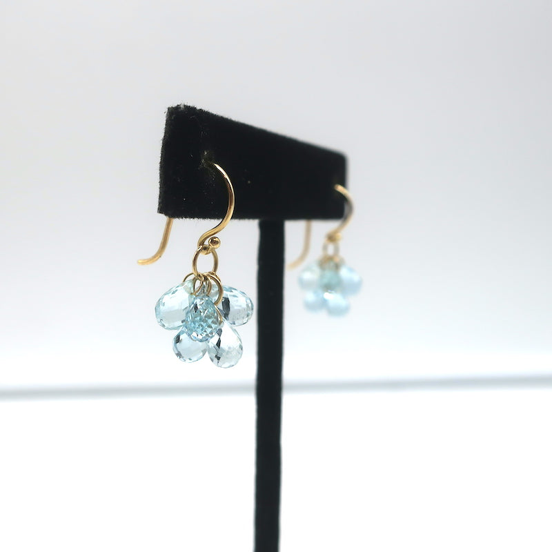 Tiffany &amp; Co. Briolette Aquamarine Dangle Earrings 18k Gold