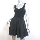 Tanya Taylor Josephina Tiered Mini Dress Black Cotton-Blend Size Medium