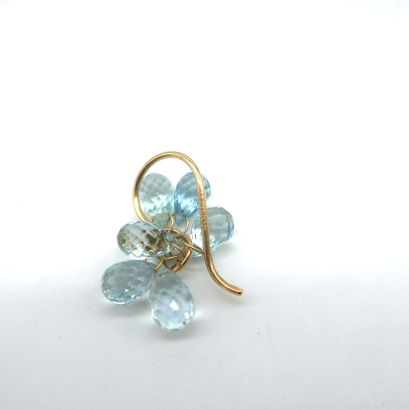 Tiffany &amp; Co. Briolette Aquamarine Dangle Earrings 18k Gold