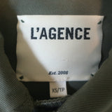 L'Agence Celine Slim Fit Jean Jacket Juniper Stretch Cotton Size Extra Small