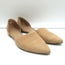 Jenni Kayne d'Orsay Pointed Toe Flats Camel Nubuck Leather Size 38.5