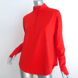 THE GREAT x Eddie Bauer Long Sleeve Zip Pullover Top Red Size Medium
