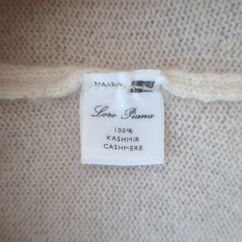Loro Piana Cashmere Turtleneck Sweater Cream Size 40