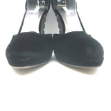 Miu Miu Jeweled-Heel d'Orsay Pumps Black Velvet Size 36.5 Ankle Strap Heels