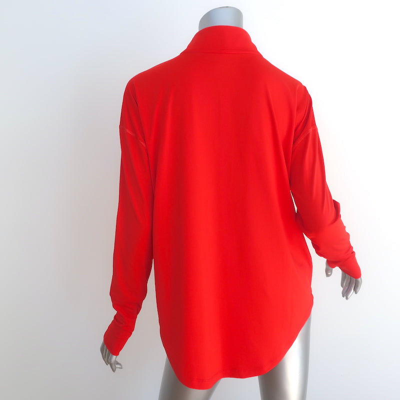 THE GREAT x Eddie Bauer Long Sleeve Zip Pullover Top Red Size Medium