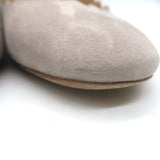 Chloe Lauren Scalloped Suede Pumps Light Taupe Suede Size 38.5