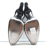 Miu Miu Jeweled-Heel d'Orsay Pumps Black Velvet Size 36.5 Ankle Strap Heels