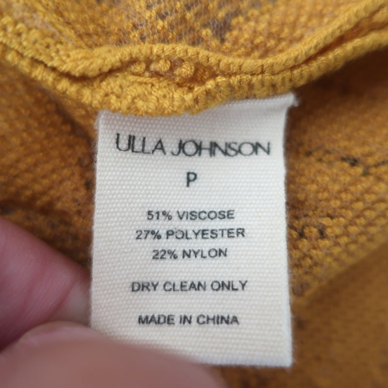 Ulla Johnson Carina Puff Sleeve Jacquard Top Goldenrod Size Petite