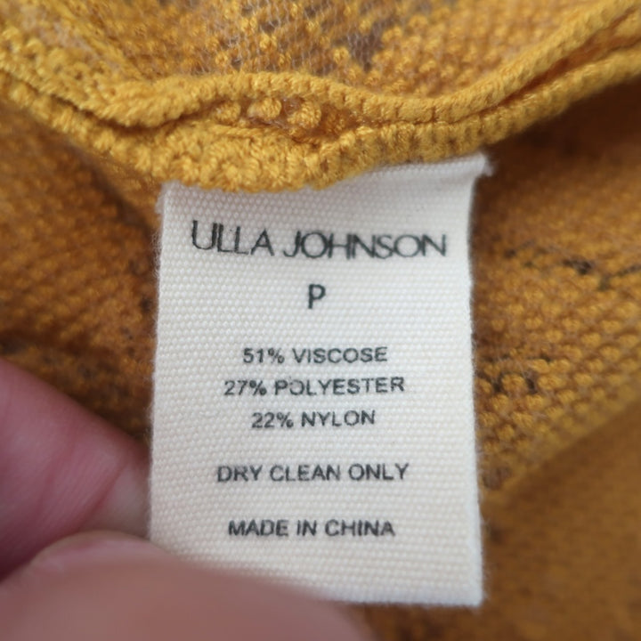 Ulla Johnson Carina Puff Sleeve Jacquard Top Goldenrod Size Petite