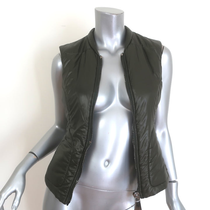 Authier Sestriere Puffer Vest Forest Green Size 38