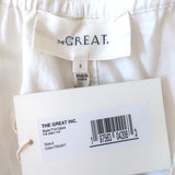 THE GREAT The Abbey Top Cream Cotton Size 2 Sleeveless Button-Up Blouse NEW