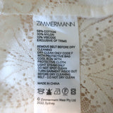 Zimmermann Rhythmic Lace High Neck Belted Midi Dress Ivory Size 0