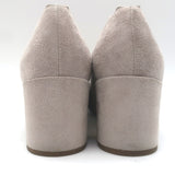 Chloe Lauren Scalloped Suede Pumps Light Taupe Suede Size 38.5
