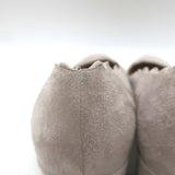 Chloe Lauren Scalloped Suede Pumps Light Taupe Suede Size 38.5