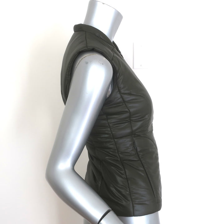 Authier Sestriere Puffer Vest Forest Green Size 38