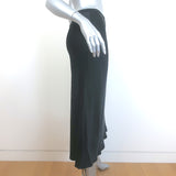 ANINE BING Bar Silk Charmeuse Midi Skirt Black Size Small