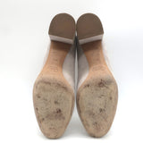 Chloe Lauren Scalloped Suede Pumps Light Taupe Suede Size 38.5