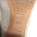 Chloe Lauren Scalloped Suede Pumps Light Taupe Suede Size 38.5