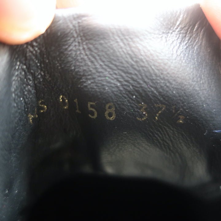 Louis Vuitton Stellar High Top Sneakers Black Leather &amp; Brown Monogram Size 37.5