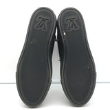 Louis Vuitton Stellar High Top Sneakers Black Leather & Brown Monogram Size 37.5