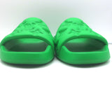 Louis Vuitton Waterfront Pool Slide Sandals Green Monogram Rubber Size 5.5
