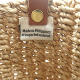 Clare V. Petite Lea Straw Tote Beige Small Crossbody Bag