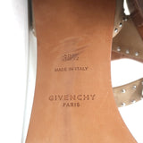 Givenchy Studded Ankle Strap Sandals Beige Suede Size 38.5 Open Toe Heels
